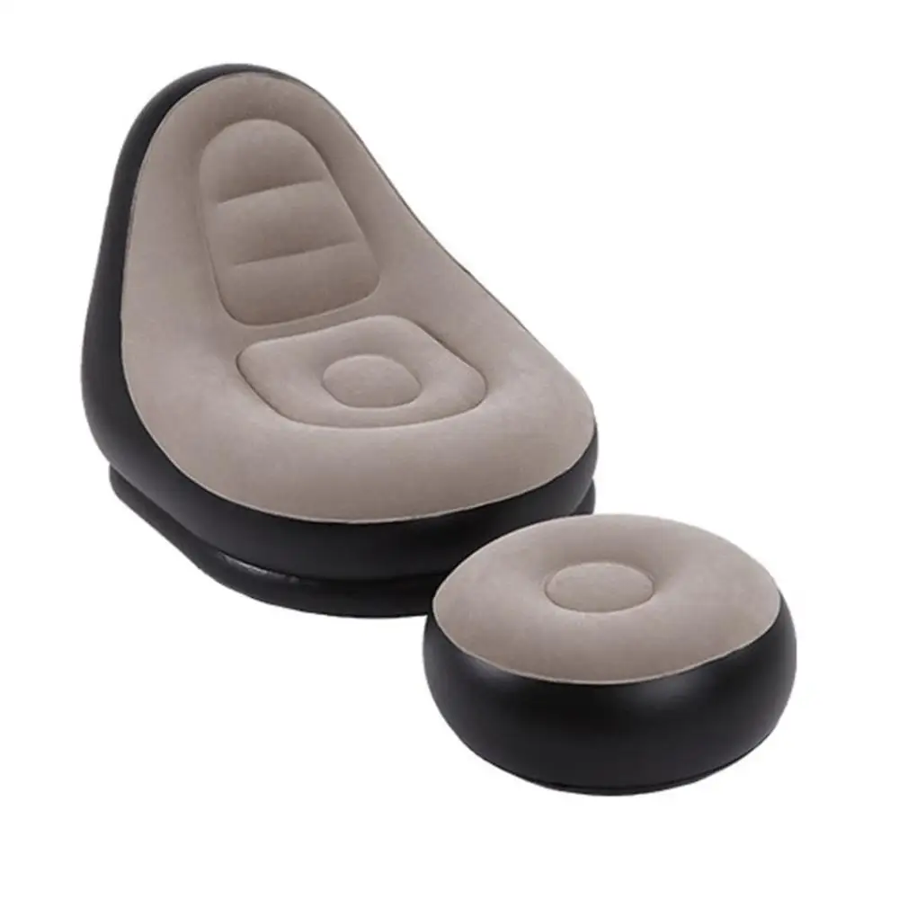 Courtyard Lazy Inflatable Sofa Chair Outdoor Portable Chaise Inflatable Sofa Lounge Chair Folding Inflatable Sofa Bed