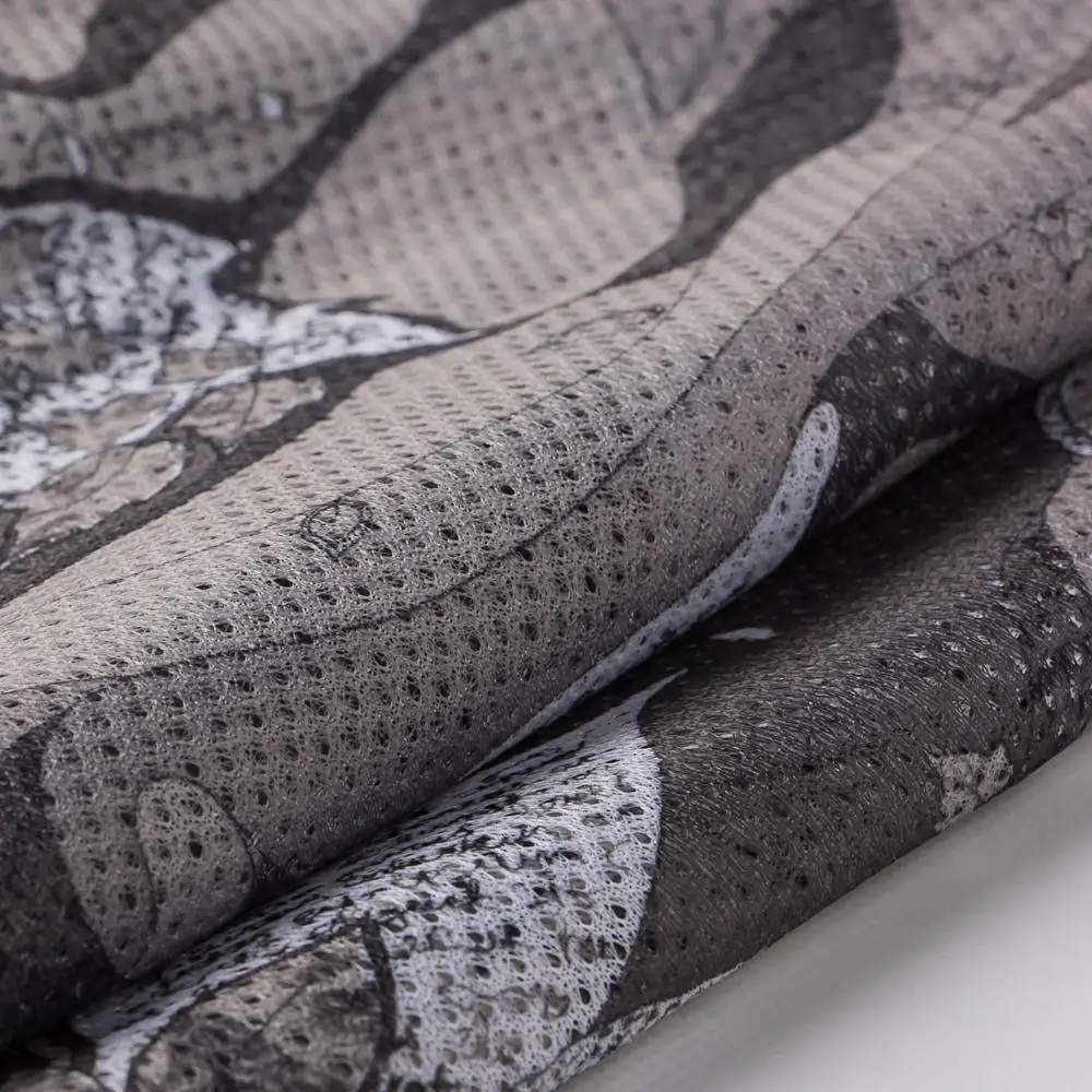 dark materials lofur raknison RPET with GRS Certificate Crinkle Finished Micro fiber peach skin with small crinkle Fabric