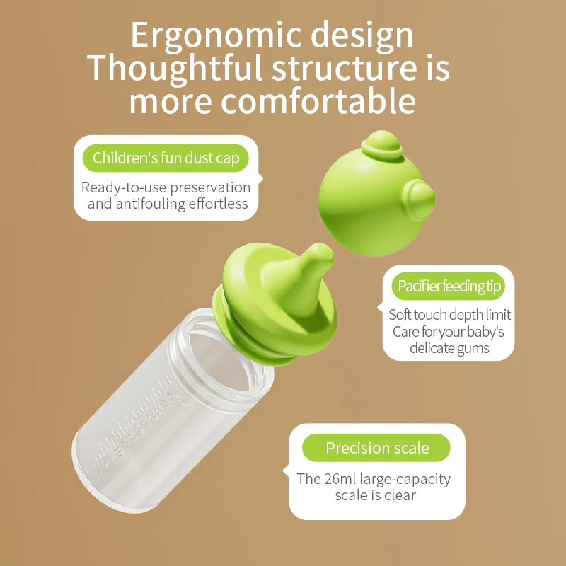 Manufactory OEM Baby Products Silicone Baby Bottle Nipples Syringe Food Feeder Dropper With Nipple Medicine Feeder For Children