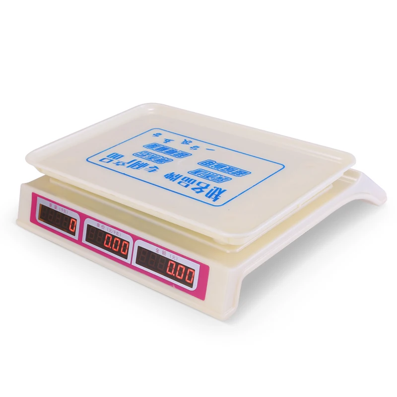 ABS Materials Digital Weighing Scale Tray Plate 420g Heavier Battery High Precision Load Cell CE Certificate Max 40kg Capacity