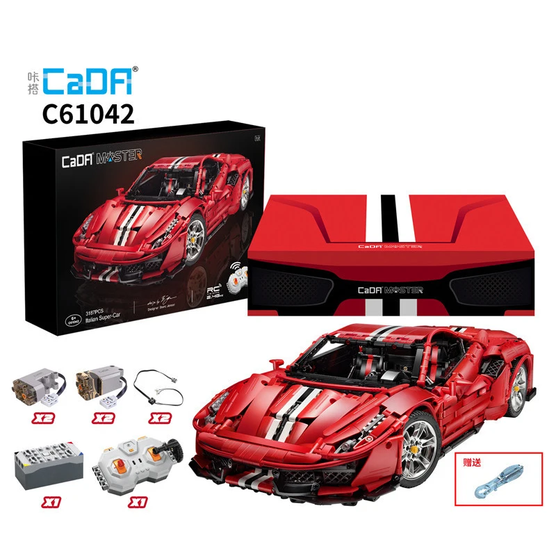 
CADFI C61042 master Italian Racing Car 1:8 RC model toys Building Blocks compatible with legoing toys for big boys legoing ma 