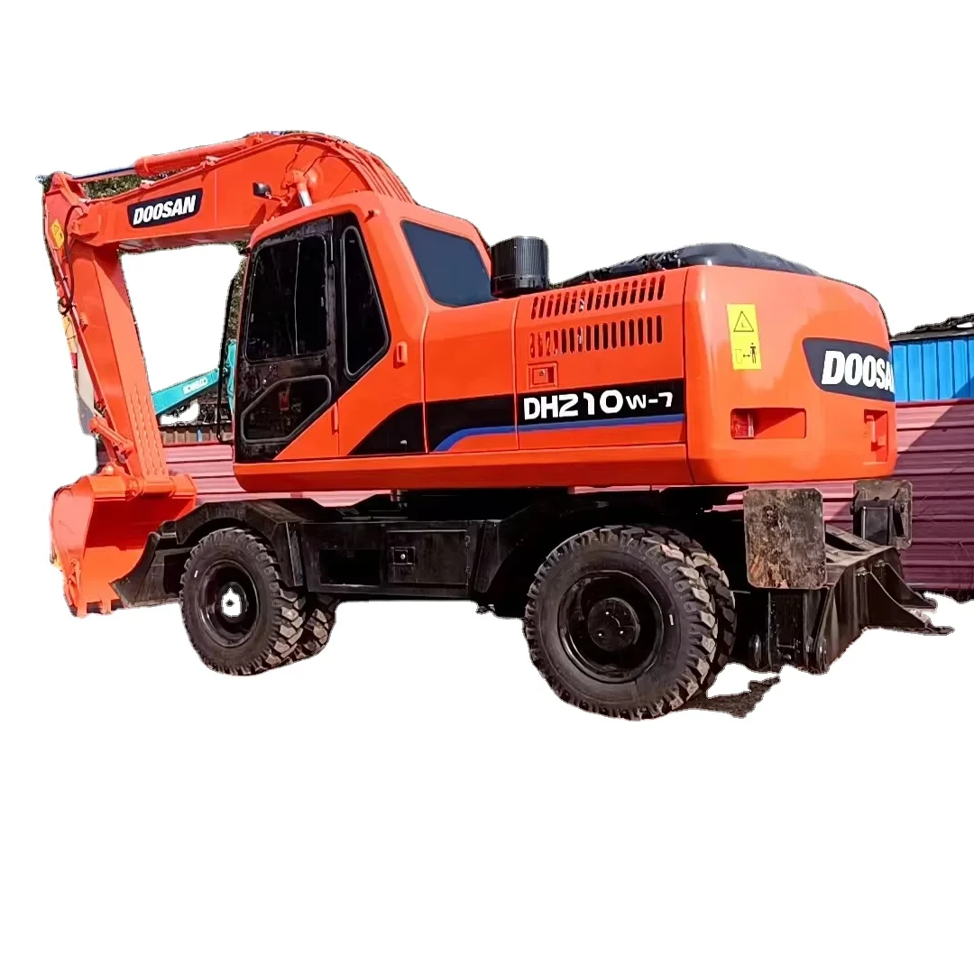 Колесный экскаватор Hyundai R210W-7 экскаватора производства Южной Кореи используется 210 колесный 210w-7 в Шанхае Китай