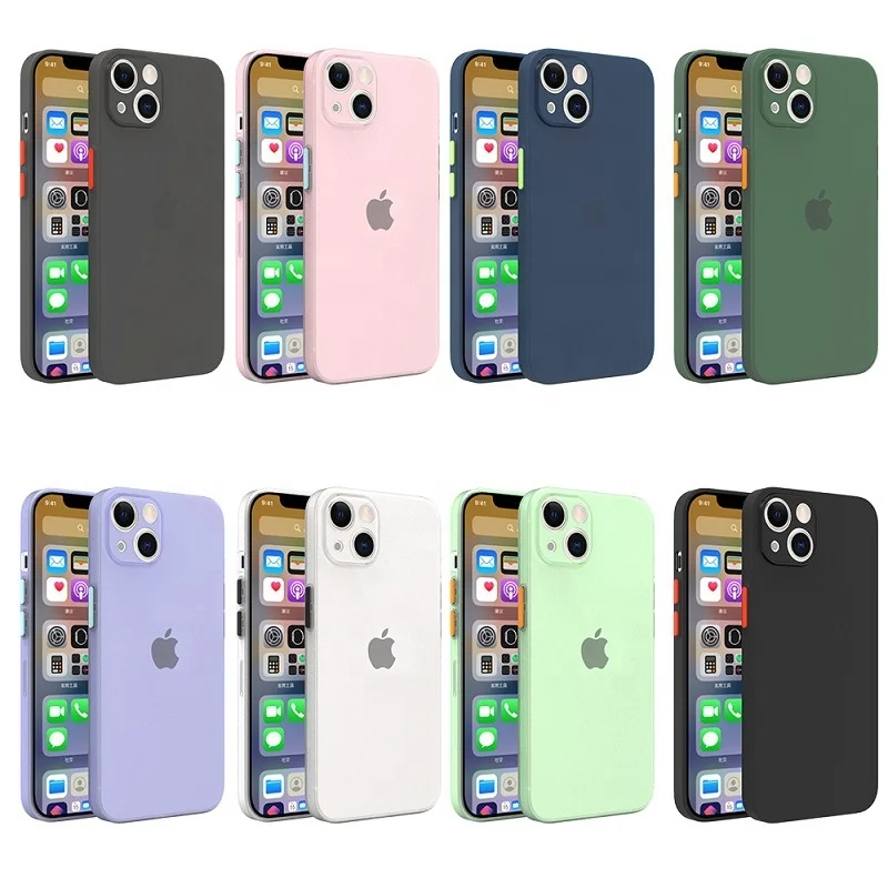 Good Quality 0.7mm Thickness Frosted Soft TPU Phone Cover Smooth Touch For iPhone13mini 13pro max Fashion Translucent Case