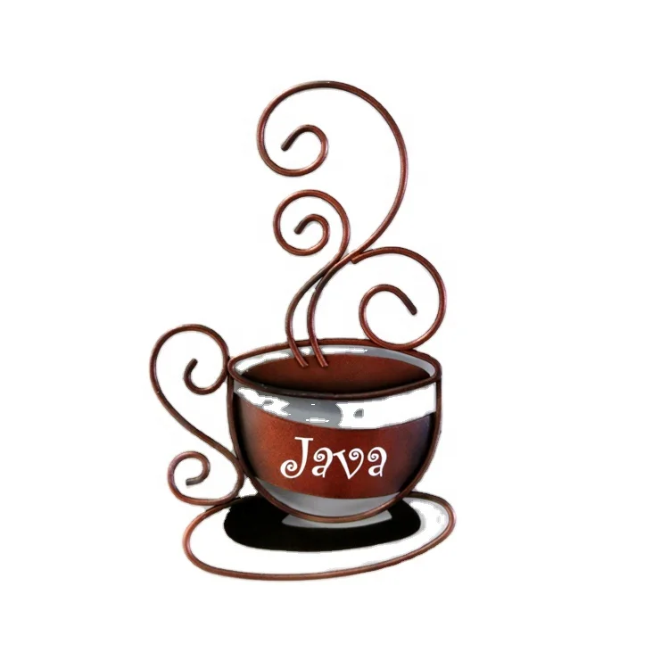 Подвесной декор для кухни, дома, спальни, гостиной, офиса, металлическая кофейная чашка, художественный Декор