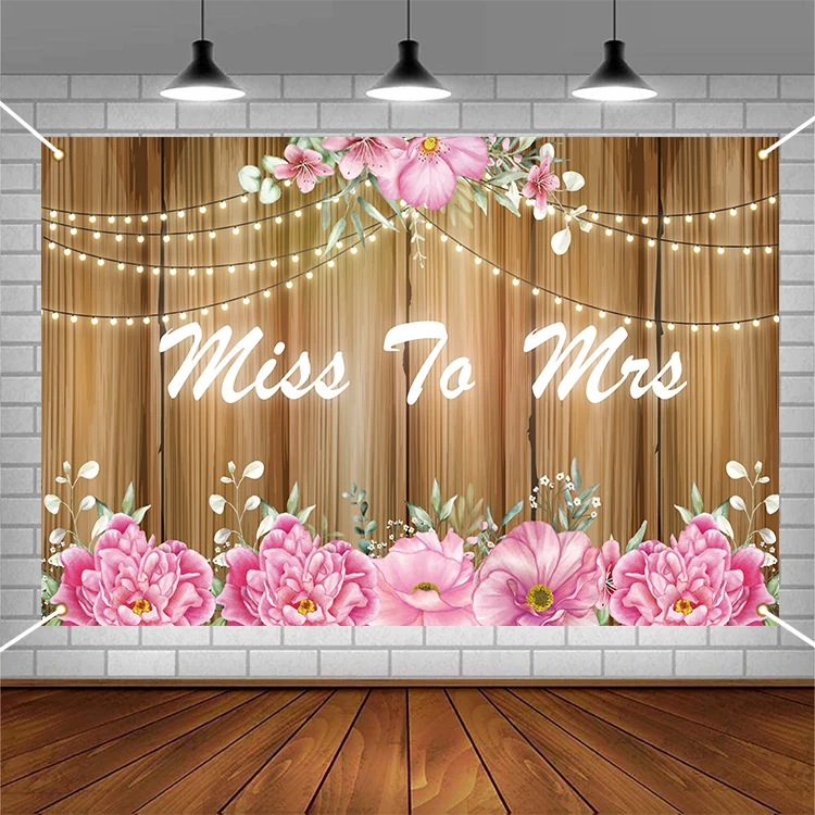 Miss to Mrs Фон обручальное украшение фон Баннер на годовщину свадьбы ткань