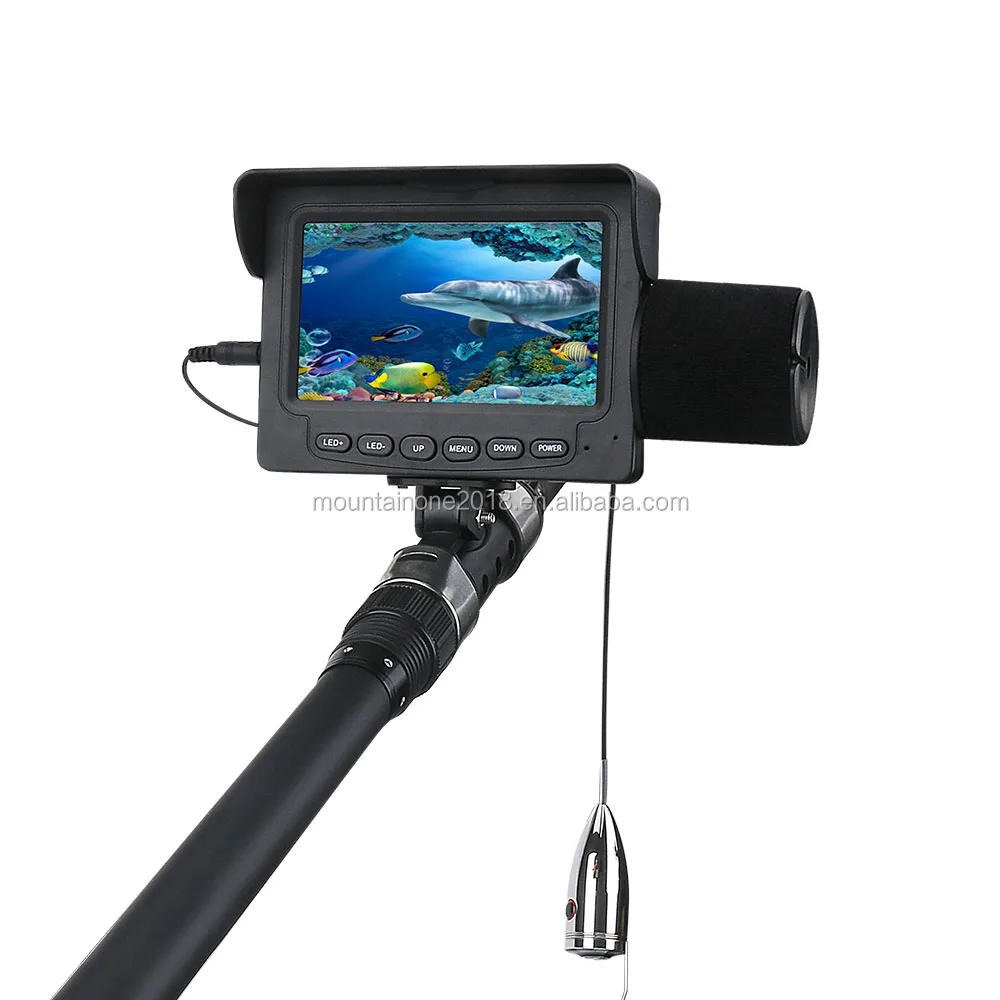 4.3 Inch 15M 1000tvl ip68 waterproof  Underwater Fishing Video Camera Kit with 6 PCS White LED Lights for river fishing