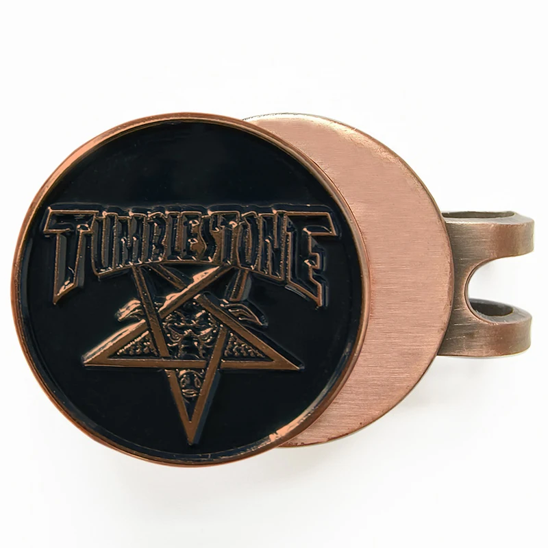 Factory Price Metal Golf Ball Marker Custom Logo Unique Shape Fan High Quality Custom Hat Clip