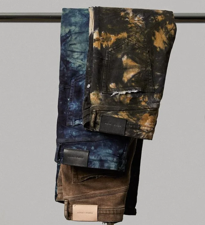 Custom Men Pants Purple Denim Pants Wholesale Breathable Skinny Fitting Streetwear Clothing Patch Denim Low Rise Skinny Jeans