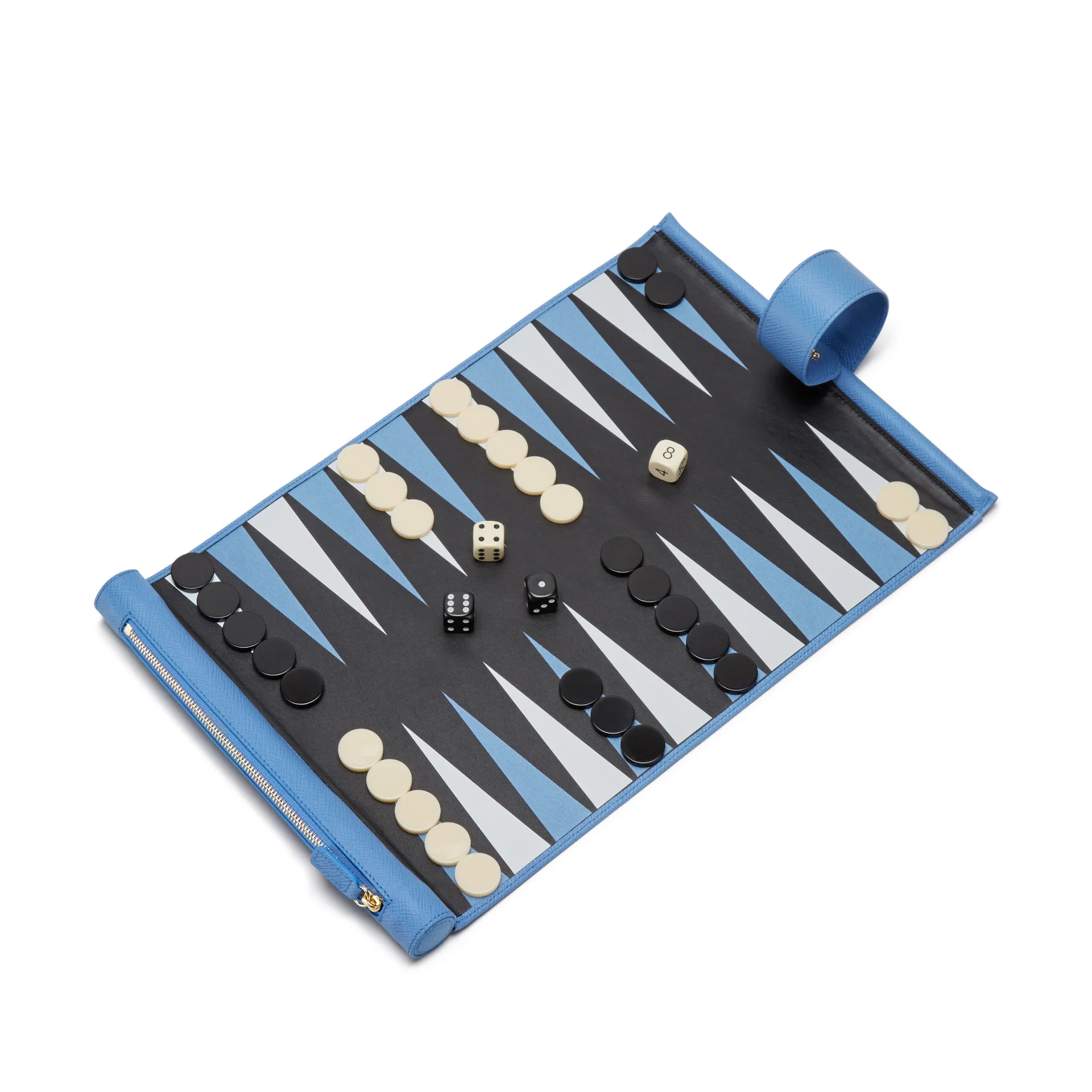 2024 New Customized Handmade Portable Smart Soft Traveling PU Leather Roll-up Backgammon Luxury Game Set Game Set