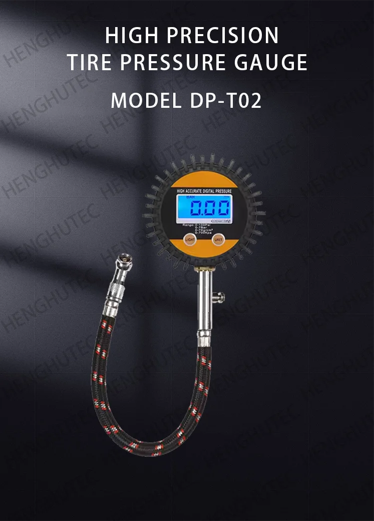 Ultimate Portable Tire Pressure Gauge - 1 PSI Accuracy, 250 PSI Capacity & Flexible Hose