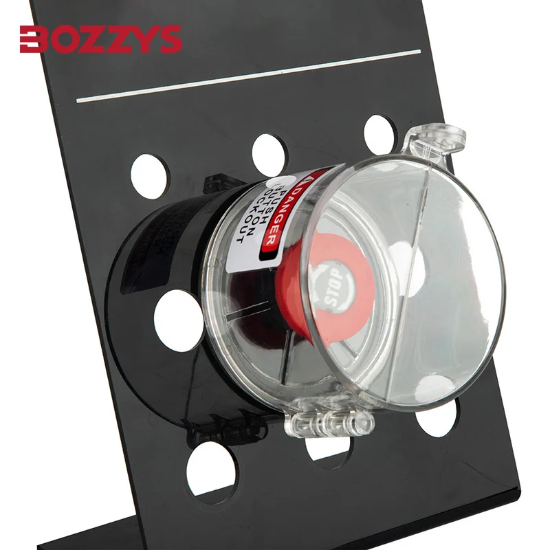 Removable Transparency Glass Resin PC Push Button Lockout Cover With mounting base Suitable for Emergency Stop Push Button