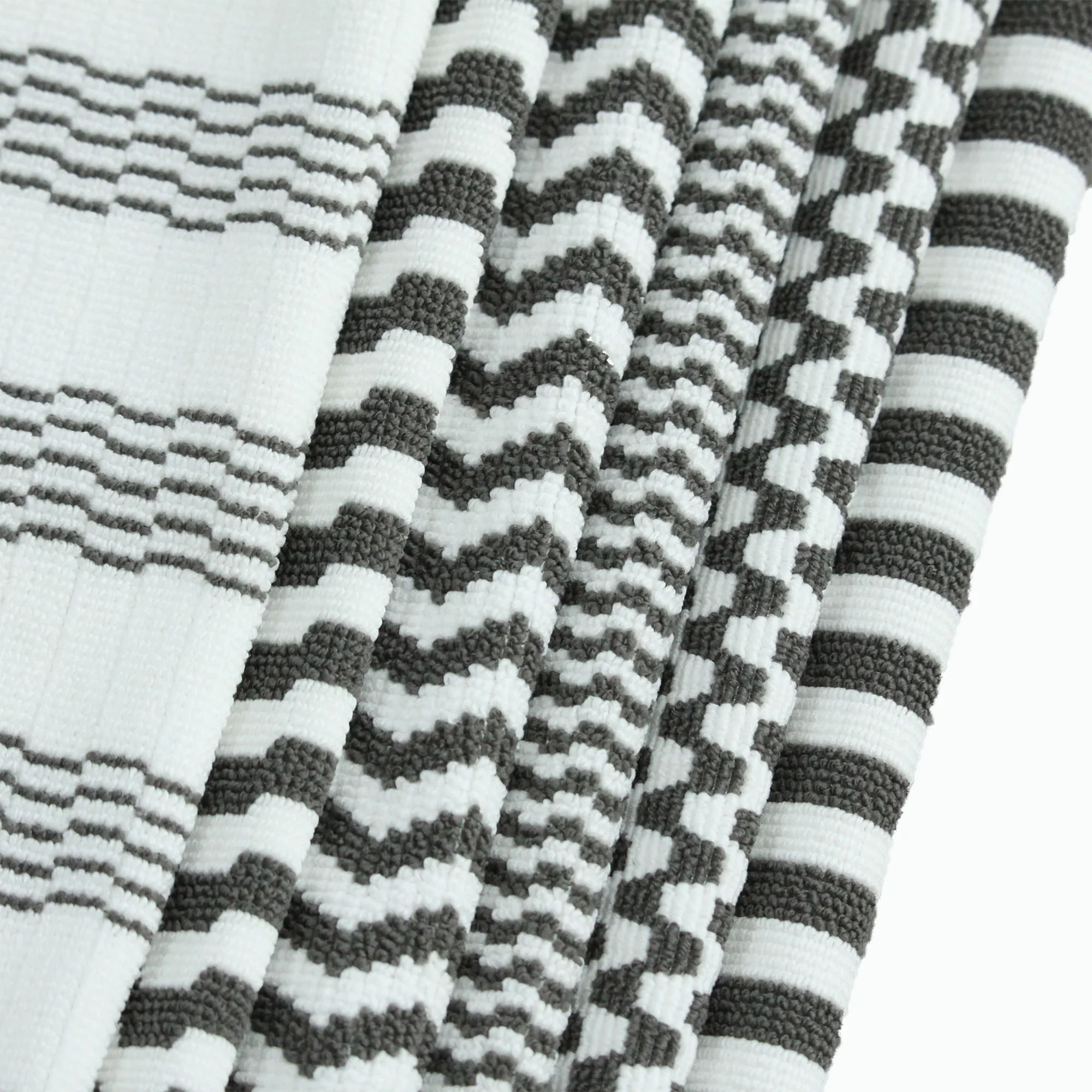 Customized microfiber Bamboo charcoal jacquard large pearl  terry cloth and cleaning fabric roll for car,home and outside