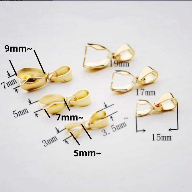 Wholesale Stainless Steel Pendant Pinch Gold Claw Bail Clasp For Pendant Necklace Making Accessories