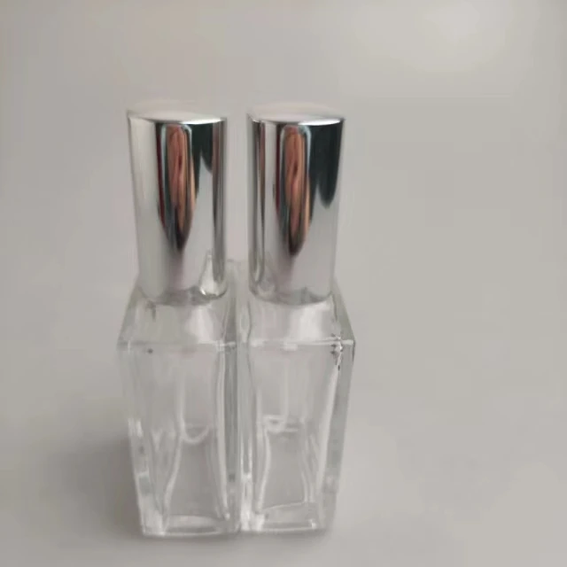 high quality square liquor glass refillable perfume spray bottle 50ml cosmetics