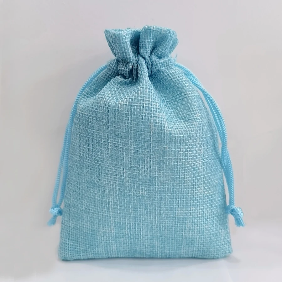 small burlap bag with drawstring custom logo burlap bags 8in 12 in