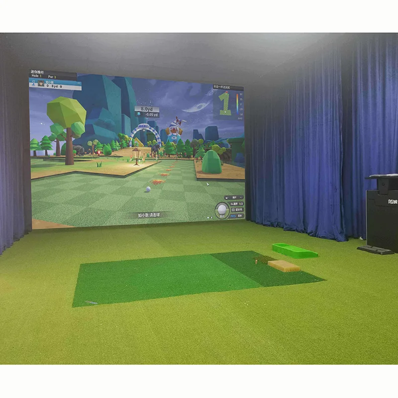 Pupin 118'x118'-300x300cm Multi-Use Indoor impact Screen Golf Simulator projection screen