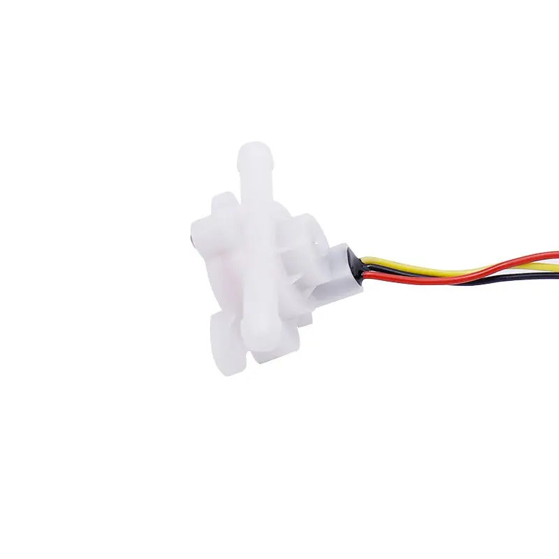 White Mini POM Material Liquid Water Flow Hall Effect Magnetic Switch Water Flow Sensor
