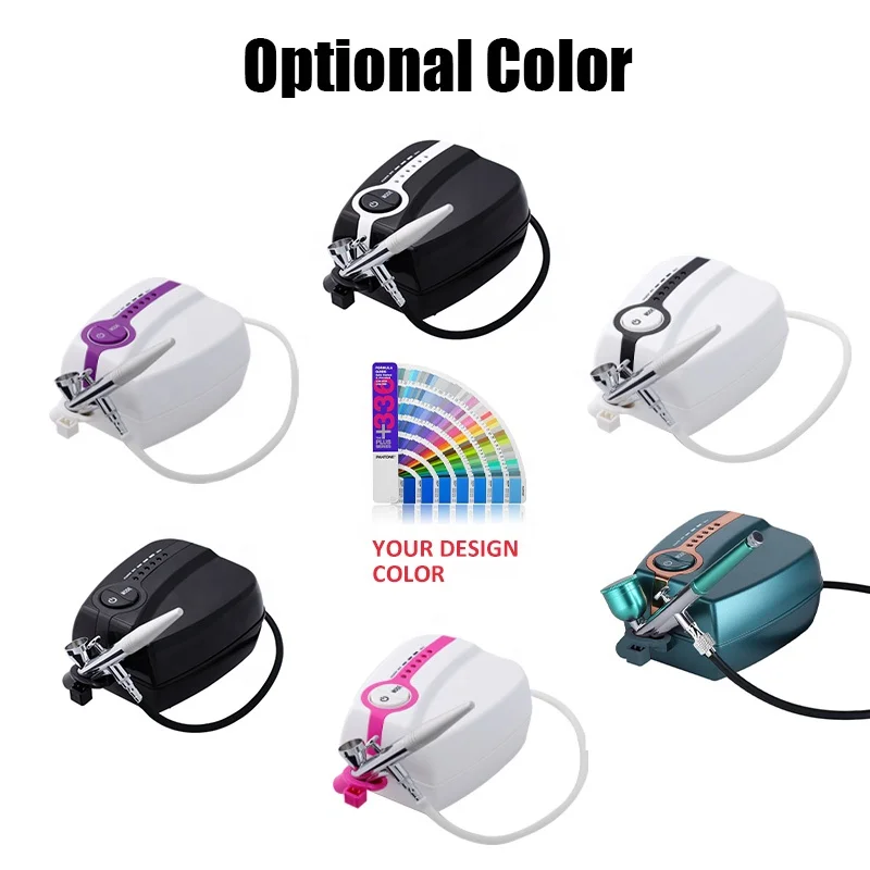 Nozzle kit airbrush mini compressor spray gun for tattoo, cake decorating,nail beauty, makeup, painting