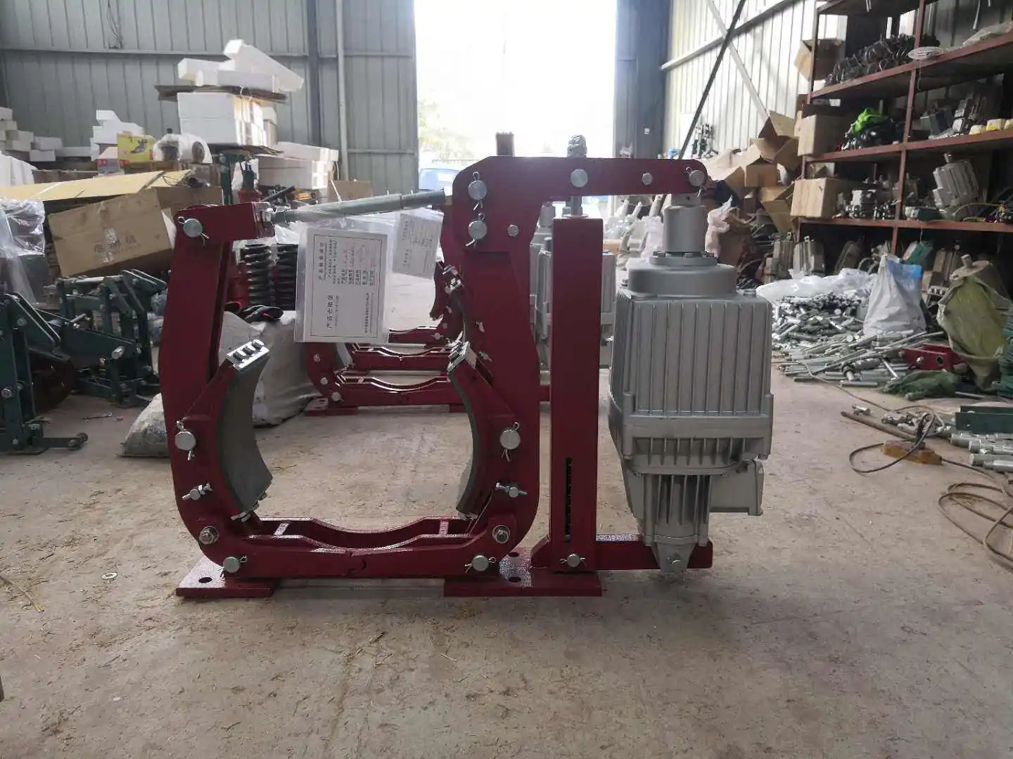 HOT sale 24v Mechanical electromagnetic brake Drum With Hydraulic Thrusters pneumatic brake