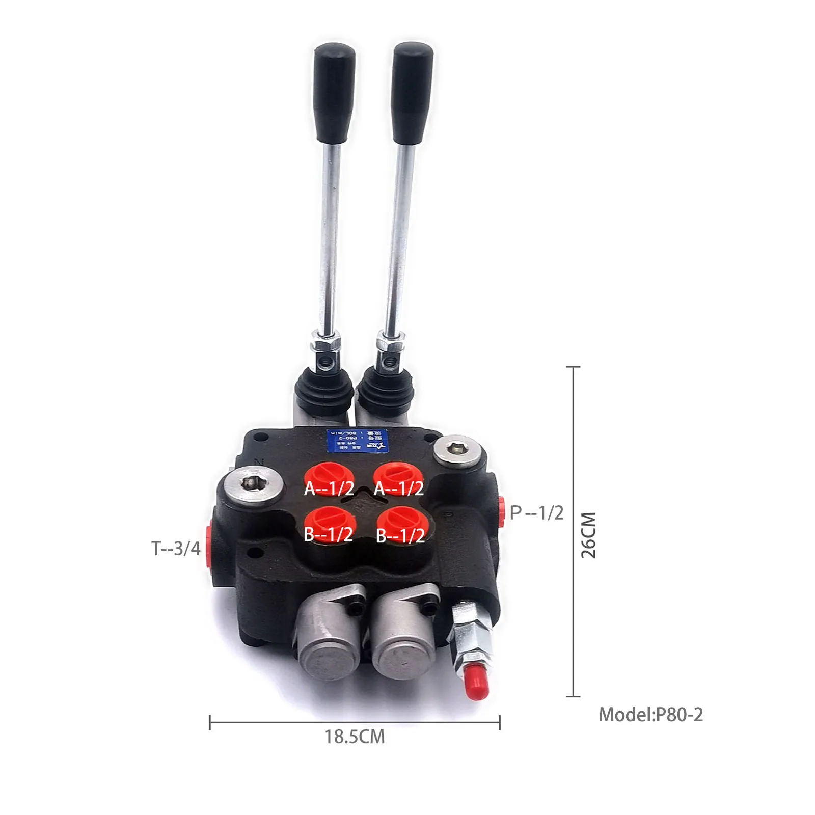 Used for P80 hydraulic single block directional control hydraulic valve in construction machinery