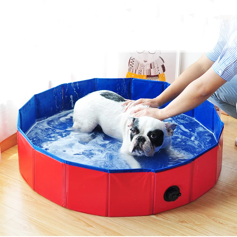 
PVC Foldable Dog Pet Bath Pool Collapsible Dog Pet Pool Bathing Tub Kiddie Pool for Dogs Cats and Kids 