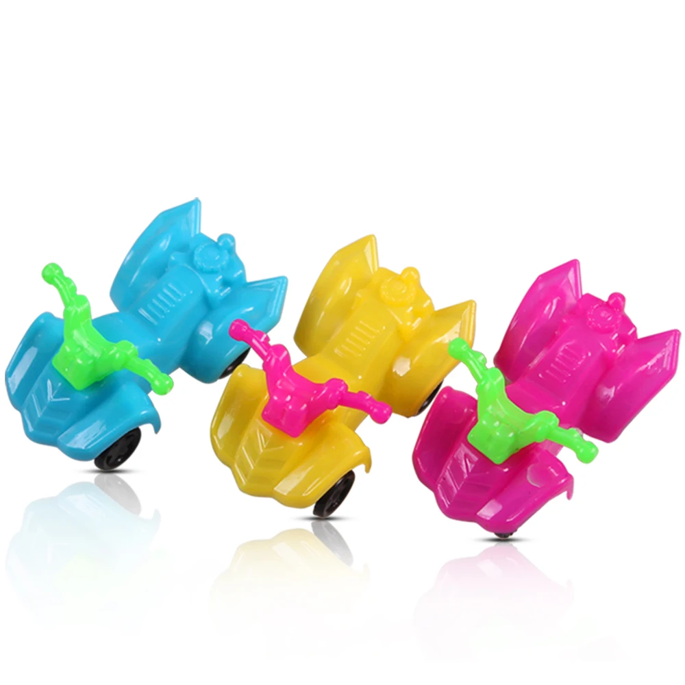 Promotional Free Sample Plastic Material Cheap Toy Mini Motorcycle For Snack