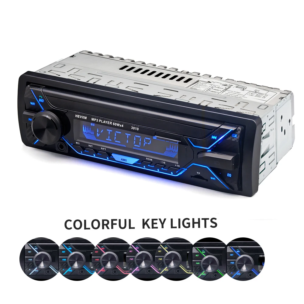 Car MP3 Player 1 Din BT Car Stereo Multimedia Car Radio Audio Voice Control BT and Hands-Free Calling