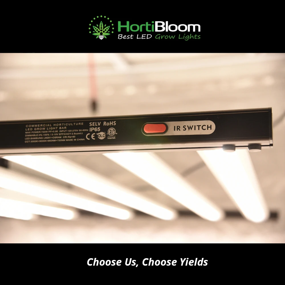 Newest Arrival HortiBloom High Par Mega Eec 500w veg spectrum Brightness garden led grow light bar 500w