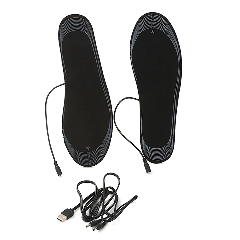 1 Pair Winter USB Heated Shoe Insoles Electric Foot Warming Pad Feet Warmer Sock Pad Mat Outdoor Sport Riding Ski Heating Insole