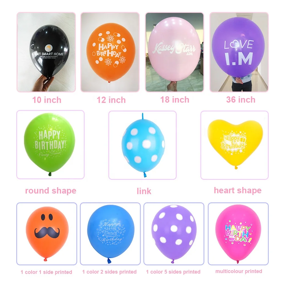 Party Advertising Custom Logo Globos Helium Latex OEM ODM Printed Ballons Personalised Balloons with Logo Customized