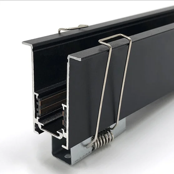 Custom stamping stainless steel flat metal bracket with torsion spring clip for  LED line light