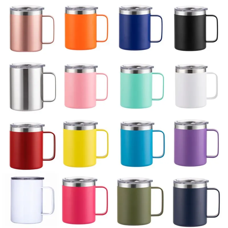 2023 watersy Best Selling Products 12oz Double Wall Stainless Steel Vacuum Insulated Tumbler Coffee Mug Cups with Handle Lids