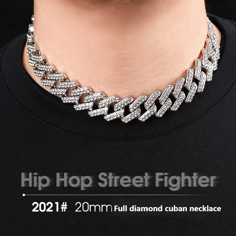 19 mm Hip Hop Iced Out Miami cuban link chain cuban link cuban necklace MOQ 1PCS