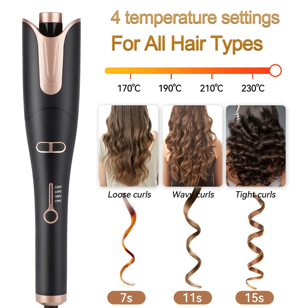 Hot Hair Curler LED Pro Salon Automatic Hair Curling Curler Ceramic Roller Wave titanium automatic hair curling machine