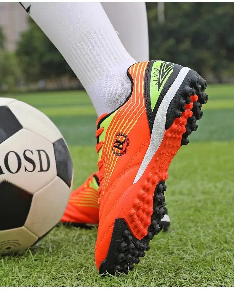 non-slip broken nails Football shoes boys and girls students training soccer foot protection breathable training indoor