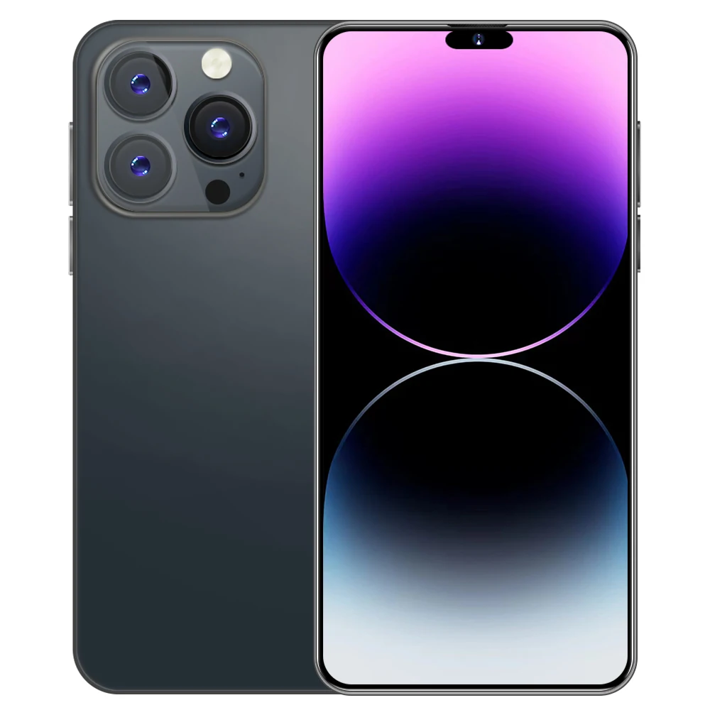2023 Low price Unlocked i15 Pro Max  Mobile Phone 6.8 inch 3GB+128GB Big Memory 5G Smartphone with Beauty Camera GPS
