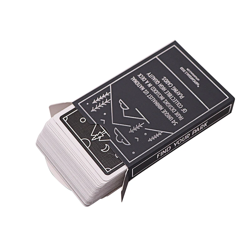 Printing Spanish Black Foiling Poker Cards Custom Sex Black Playing Cards Manufacturer