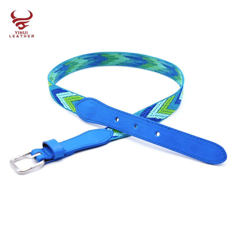 2022 Child Waistband Girl Woven Belts Designer Pu Webbing Fabric Belts Kids Fashion Belts