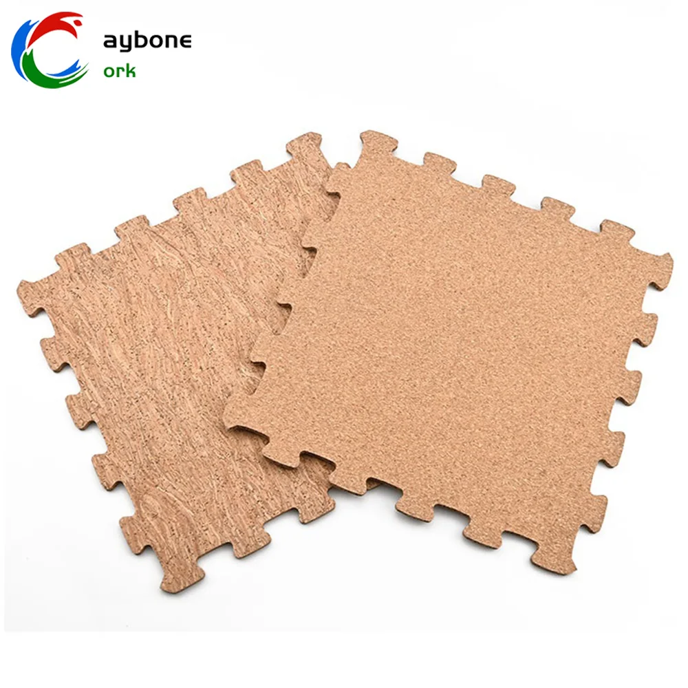 Eco-friendly Kindergarten Floor Cork Mats Soft Wood Waterproof Carpet Rug Protector Mat for Children Playing Puzzle Pads Style