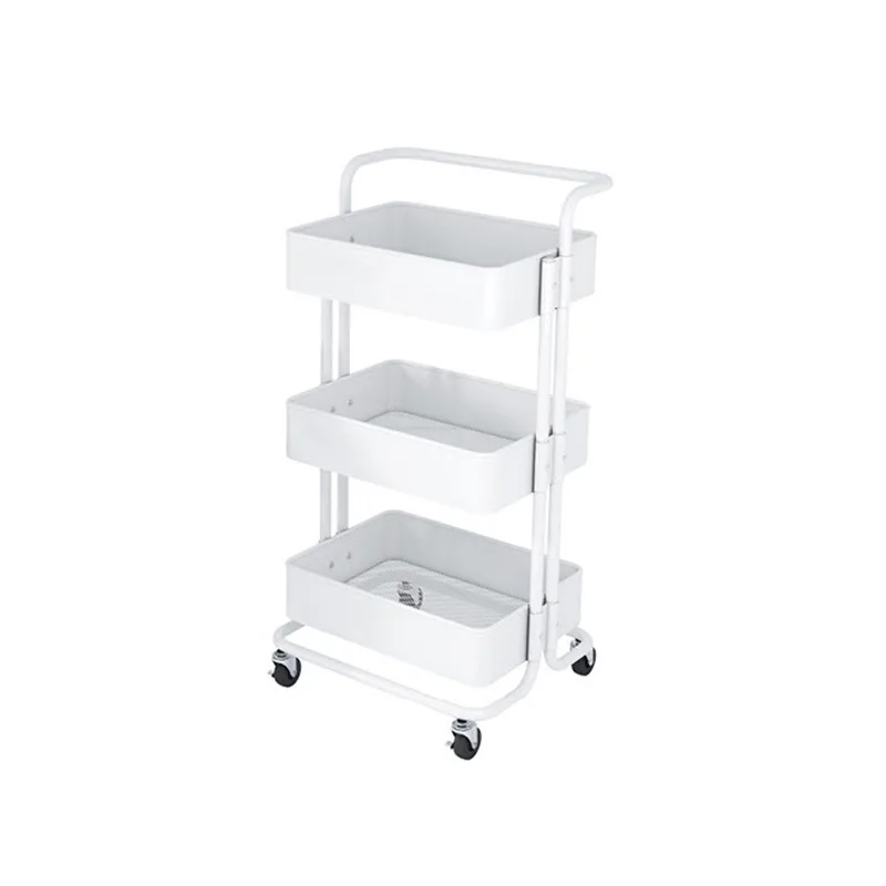 Cheap Versatile salon trolley equipment Storage Cart With Armrest hair shop shelf tool desk hair cart small cabinet
