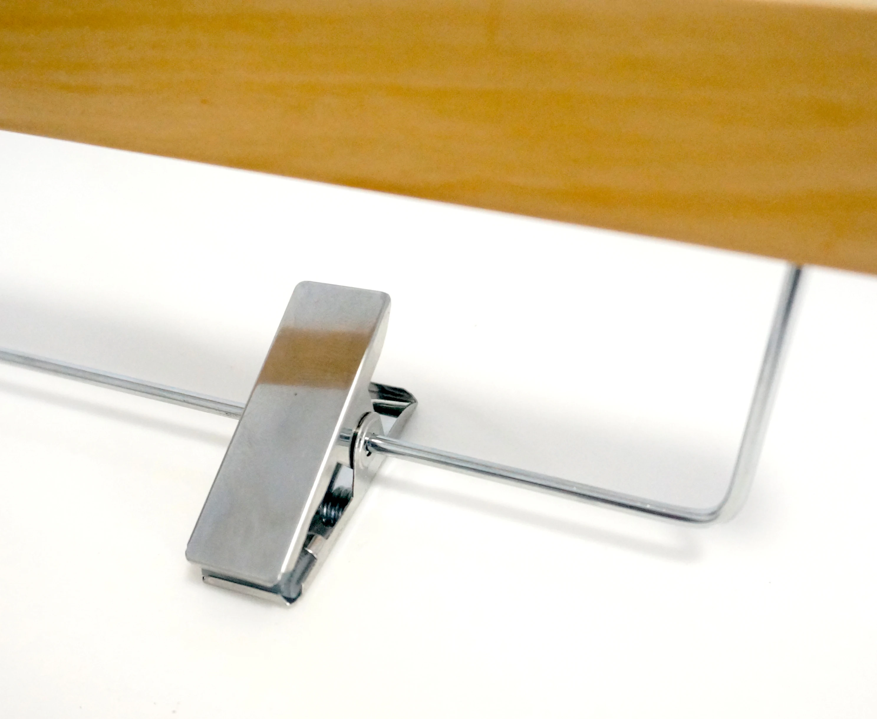 Wholesale hangers for Pants with High Quality Custom Wooden Pants Hangers for Clothes with Clips