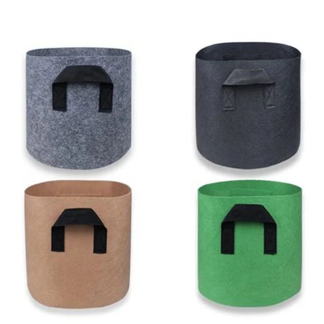 Factory wholesale durable black grow bags for plant with drain holes