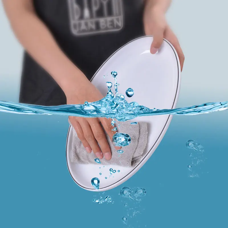 Wholesale  selling white with black line melamine serving salad bowls