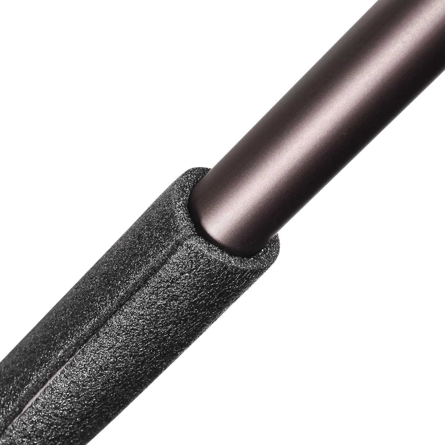 Black Foam Tube 1.64 Ft Length 1.37in ID 2.15in OD Hollow Pipe Cover for Protecting Pipes and Heat Preservation