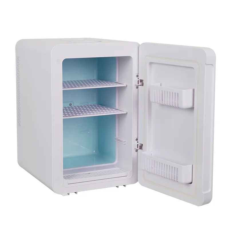 Retro Mini Fridge 2024 15 Litre New Glass Door 110v Ac Dc Low Noise Warm And Cold For Room Design