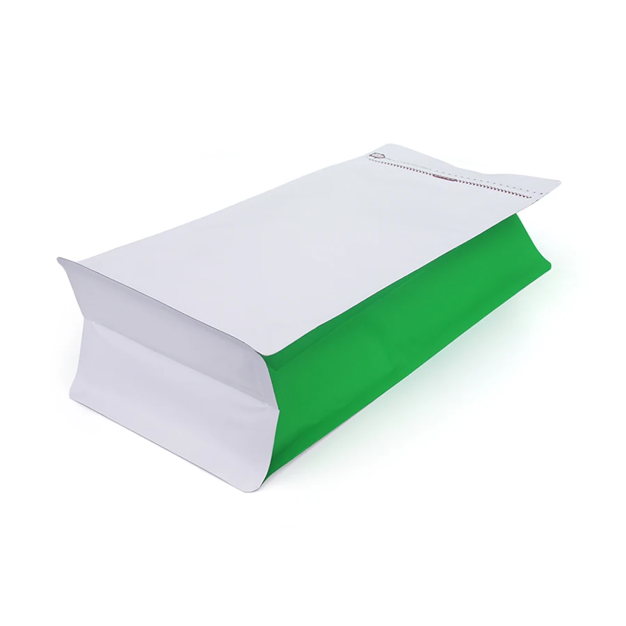 Biodegradable Side Gusset Flat Bottom Custom Coffee Beans Packaging 100g 150g 250g 500g 1kg Coffee Bags With Valve