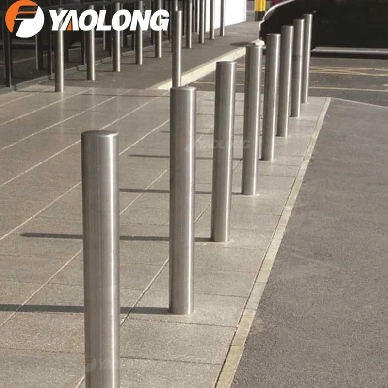Hot Sale 316 Stainless Steel Metal Safety Roadblock Bollards Parking Security Barriers
