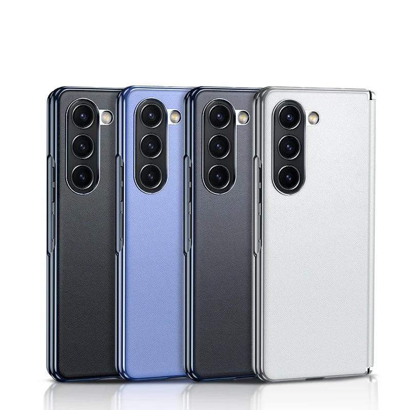 High quality New Arrival 2024 wholesale Electroplated Leather mobile cell phone cover case For Samsung Galaxy Z Flip 6
