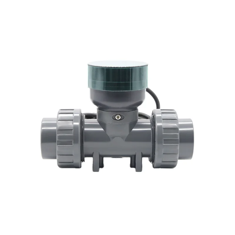 DN32 Smart Digital Display Flowmeter RS-485 LCD Electronic Water Flow Sensor UPVC Turbine