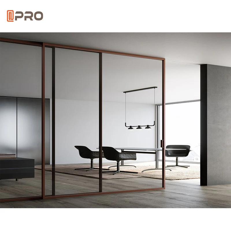 Glazed Decorative Fire Rated Glaze China Double Commercial Water Proof Tempered As2047 Safe Glass Aluminium Sliding Door